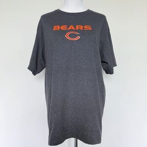 Chicago Bears T-Shirt Mens Size Large Shirt Gray Orange NFL Fan Gear Gift